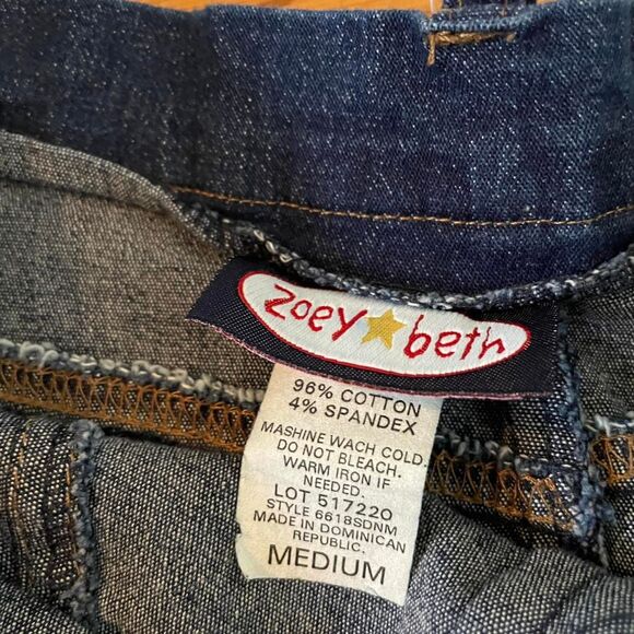 Vintage Y2K Denim Lace Up Midi Skirt Zoey & Beth - Picture 2 of 6